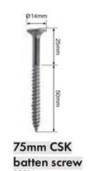 Batten Screw 75mm