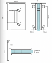 Load image into Gallery viewer, Wall to Glass Hinge
